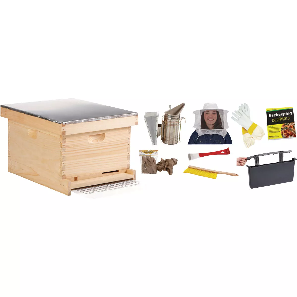 Little Giant 9.125 In. L. x 9.5 In. D. Assembled Medium Beehive, 10 Frames