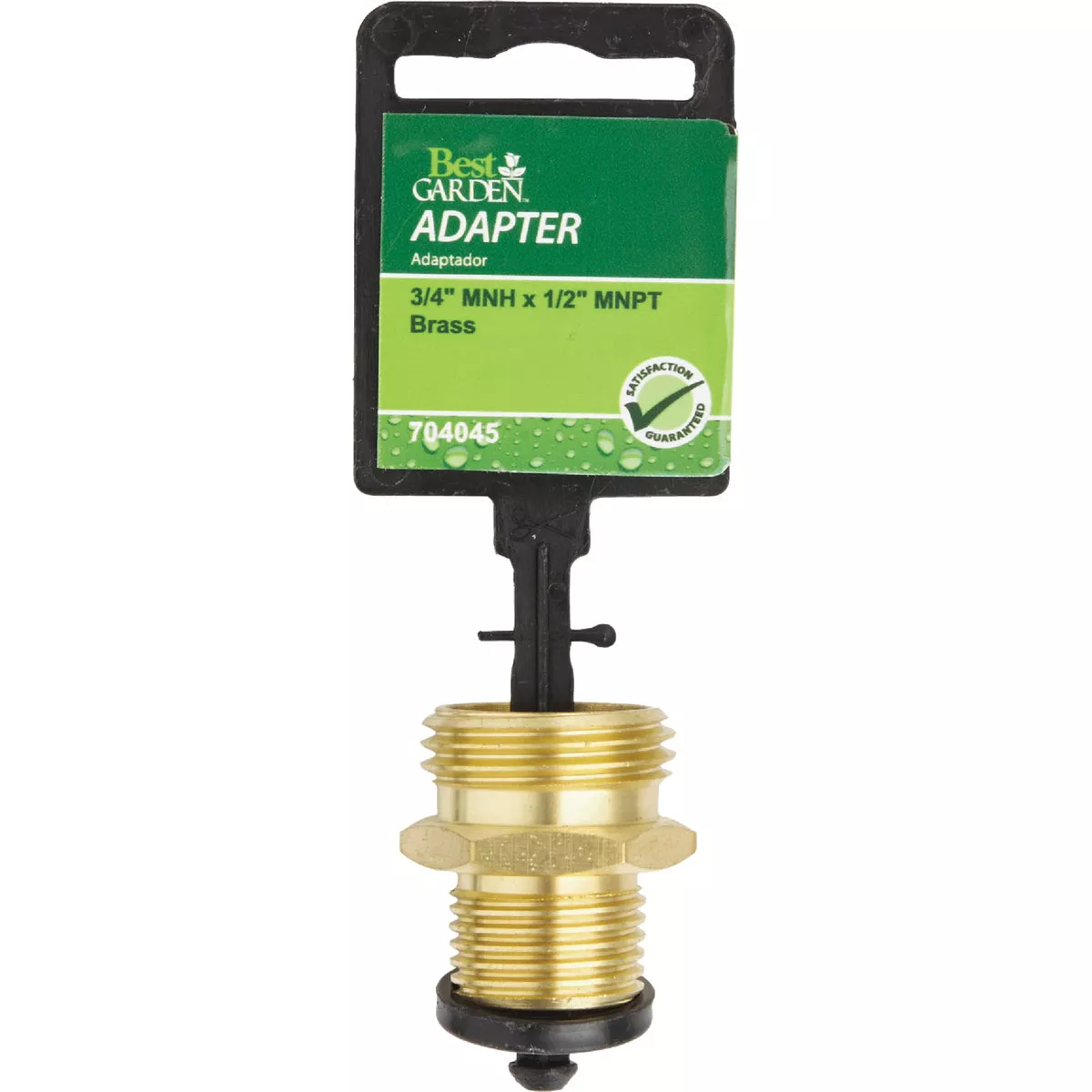 Best Garden 3/4 In. MHT x 1/2 In MPT Brass Non-Swivel Hose Connector - photo 2