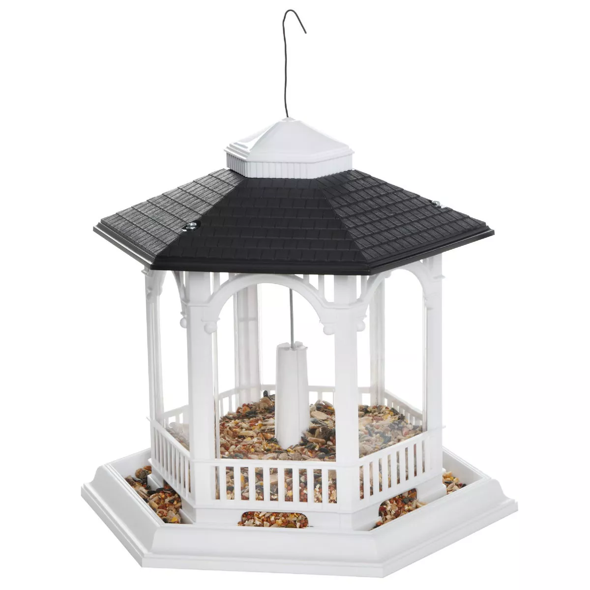 Cherry Valley White Plastic 10 Lb. Capacity Gazebo Bird Feeder - photo 4