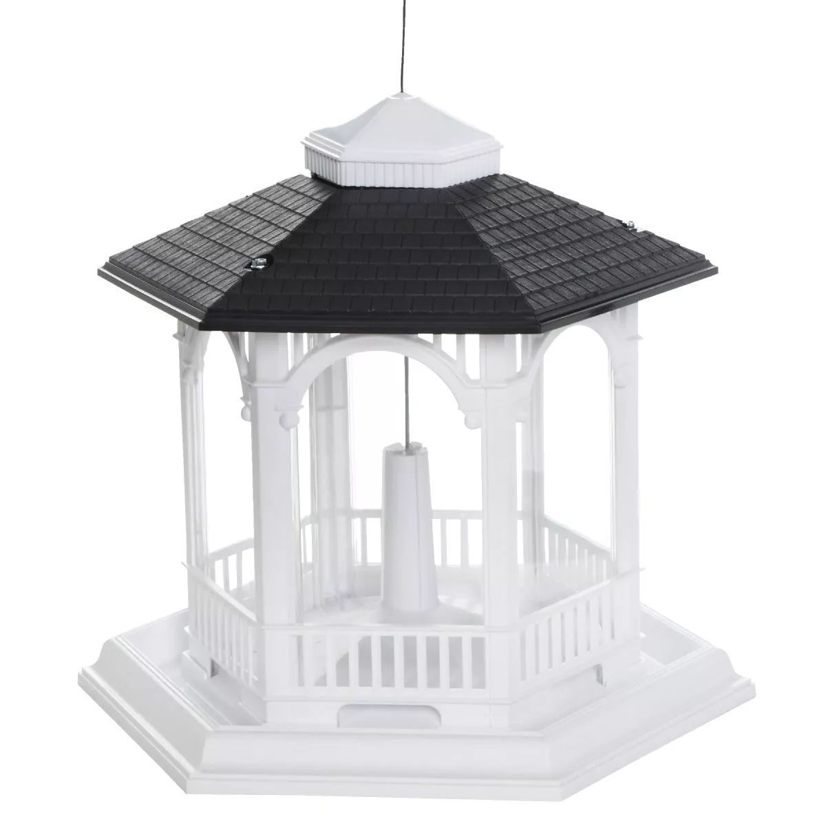 Cherry Valley White Plastic 10 Lb. Capacity Gazebo Bird Feeder - photo 6