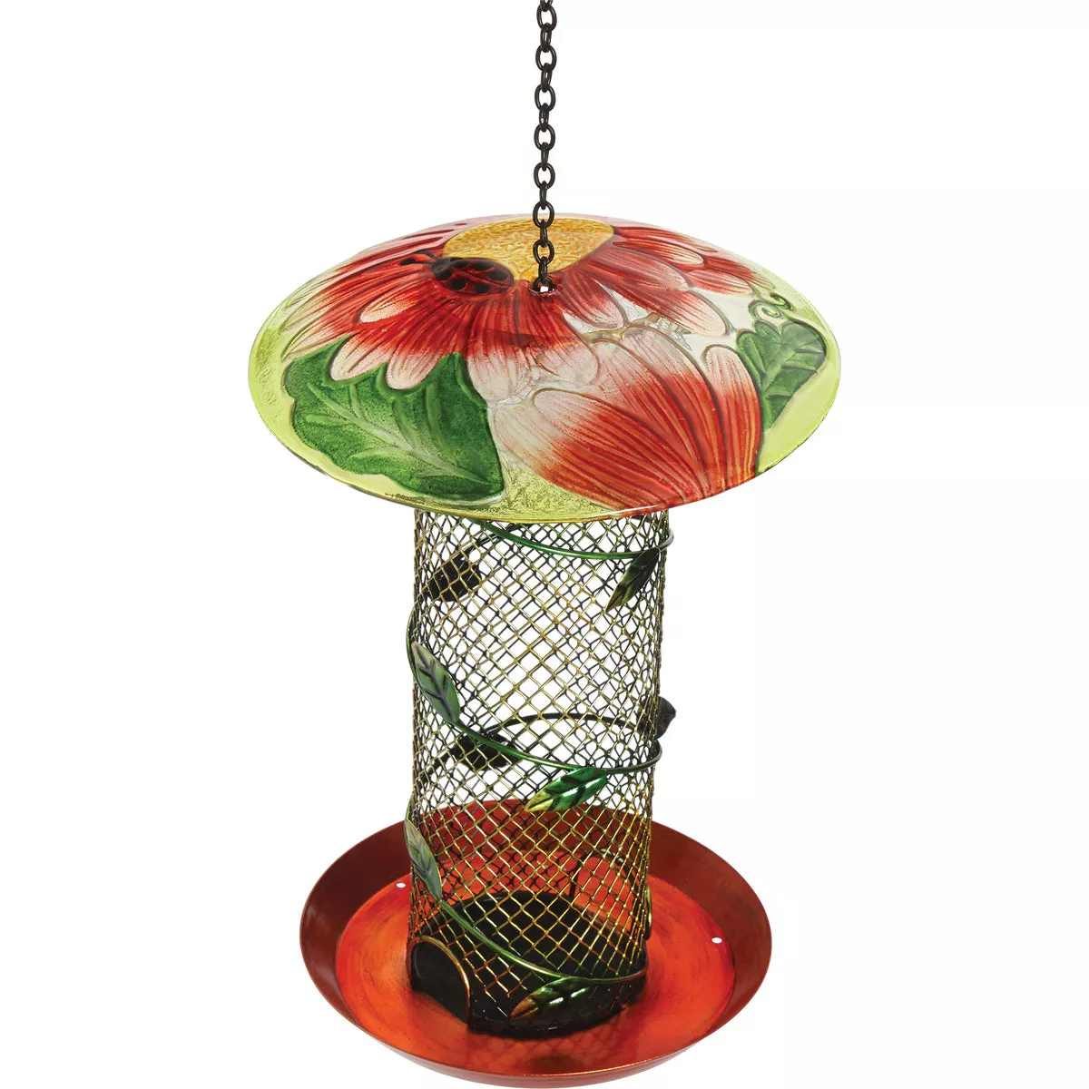 Best Garden Multi-Colored Glass Mesh Tube Bird Feeder - photo 6