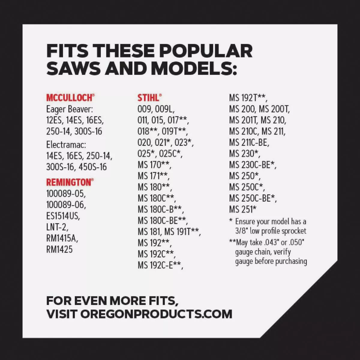 Oregon T50 VersaCut Saw Chain for 14 in. Bar - 50 Drive Links - fits Stihl, Remington, McCulloch, Craftsmand Homelite and more - photo 2
