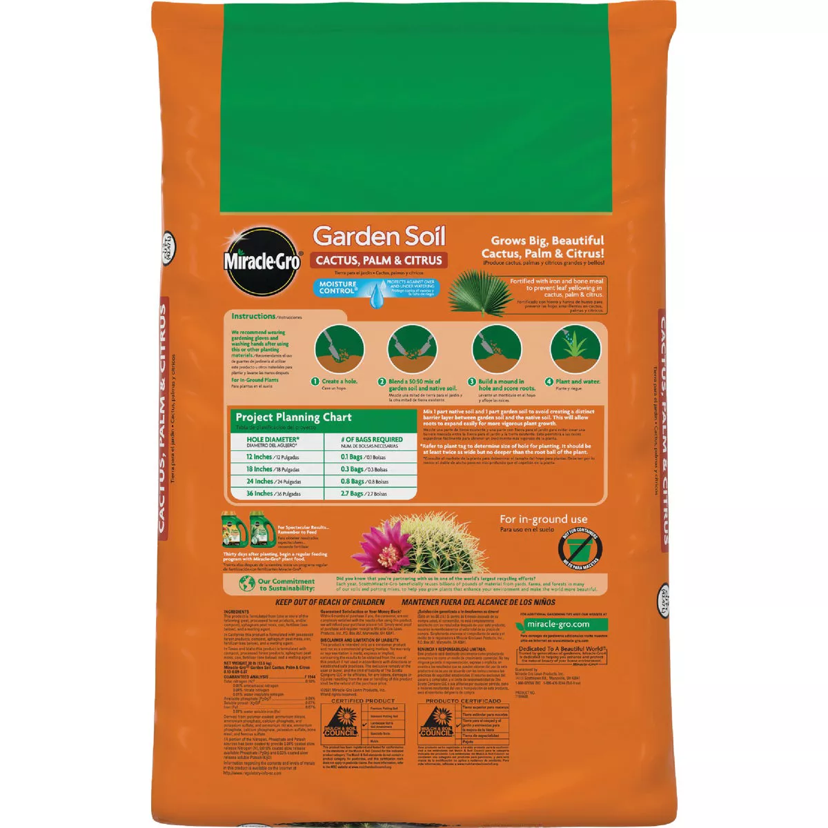 Miracle-Gro 1.5 Cu. Ft. Palm, Cactus & Citrus Garden Soil - photo 2