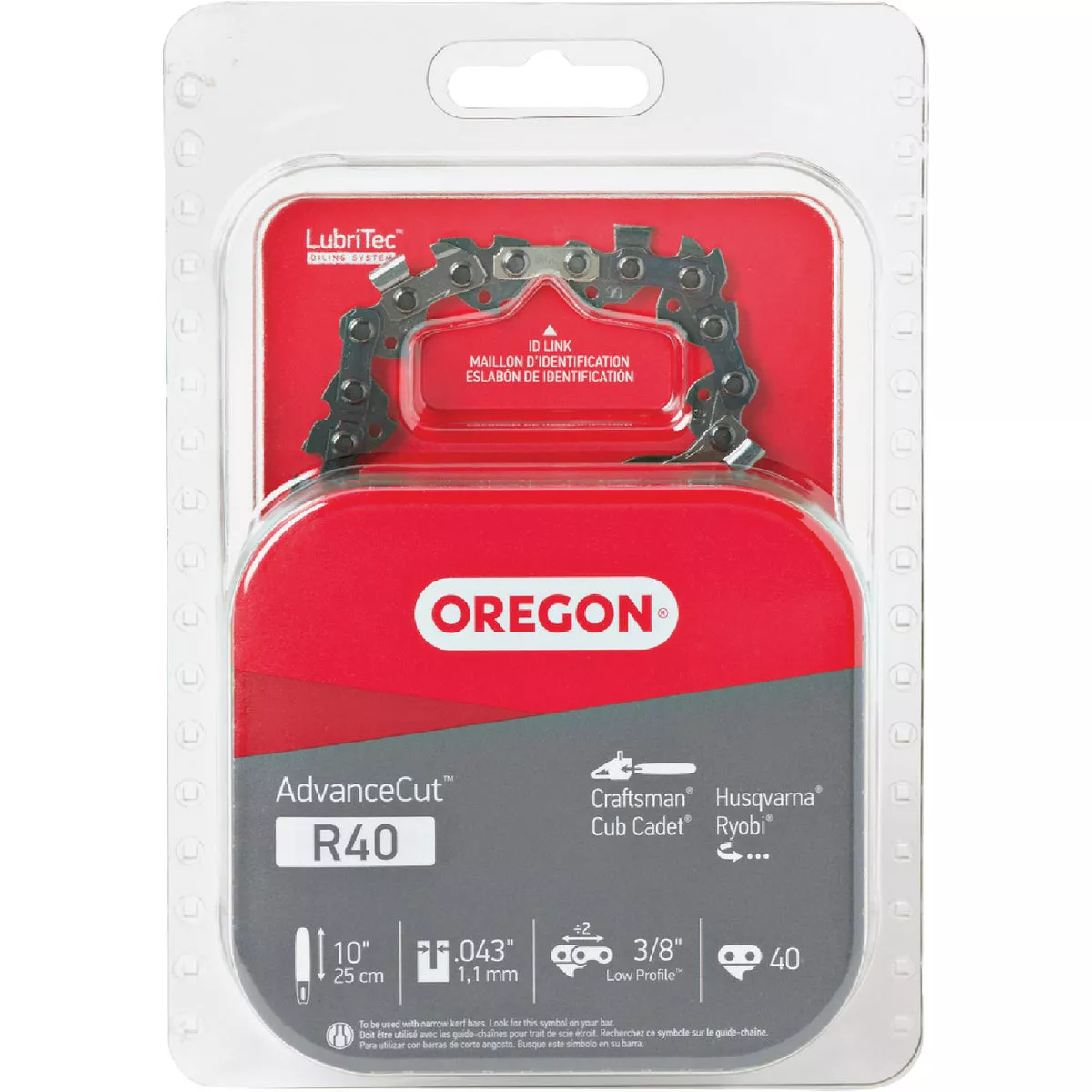Oregon R40 AdvanceCut Chainsaw Chain for 10 In. Bar - 40 Drive Links