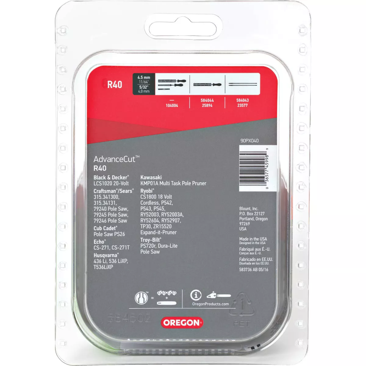 Oregon R40 AdvanceCut Chainsaw Chain for 10 In. Bar - 40 Drive Links - photo 7