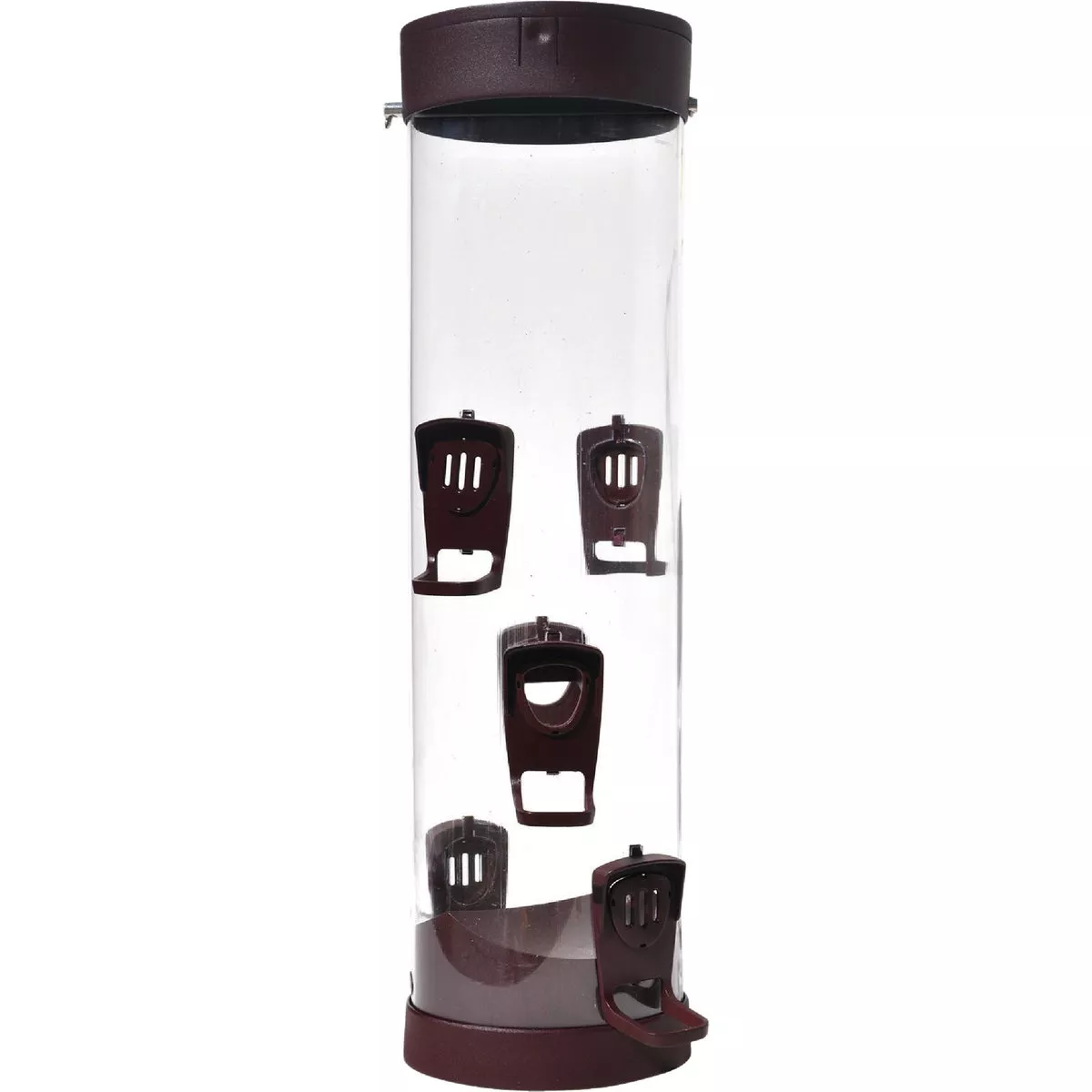 Stokes Select SureFill Burgundy Plastic 3.8 Lb. Capacity Tube Bird Feeder