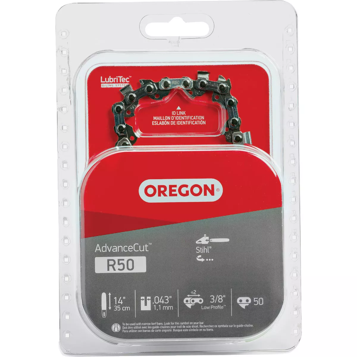 Oregon R50 AdvanceCut Chainsaw Chain for 14 In. Bar - 50 Drive Links - Fits Several Stihl Models