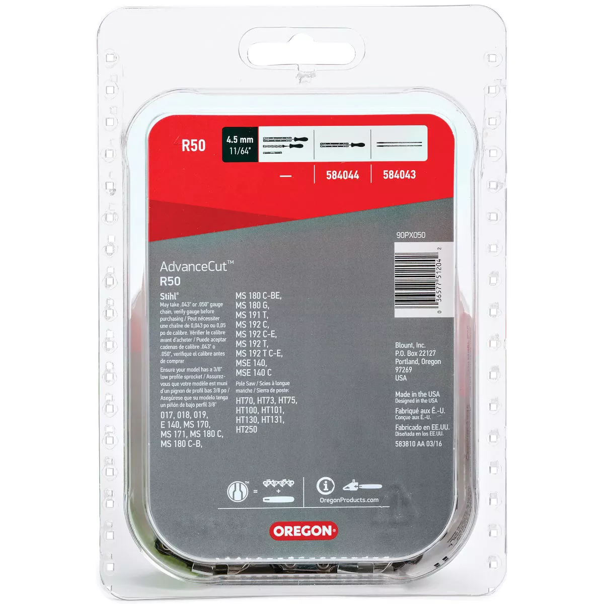 Oregon R50 AdvanceCut Chainsaw Chain for 14 In. Bar - 50 Drive Links - Fits Several Stihl Models - photo 7