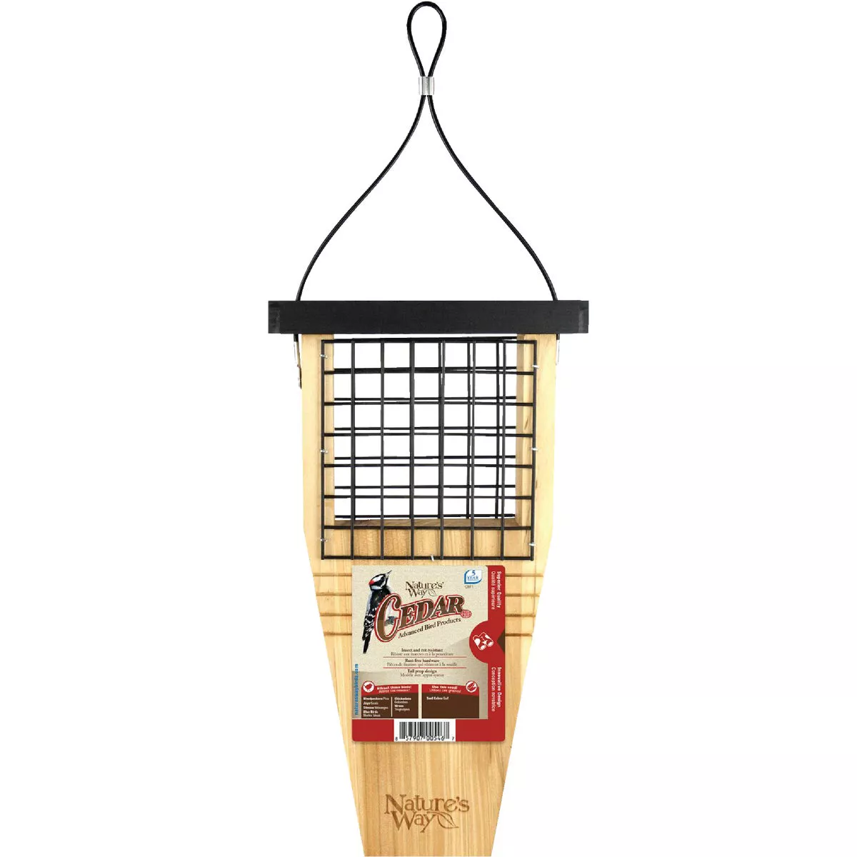 Nature's Way Natural 1-Cake Cedar Tail Prop Suet Feeder - photo 2