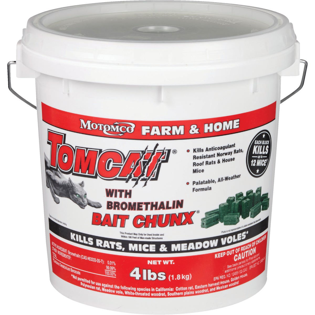 TOMCAT Bait Chunx 4 Lb. Rat & Mouse Killer with Bromethalin | Do it Best