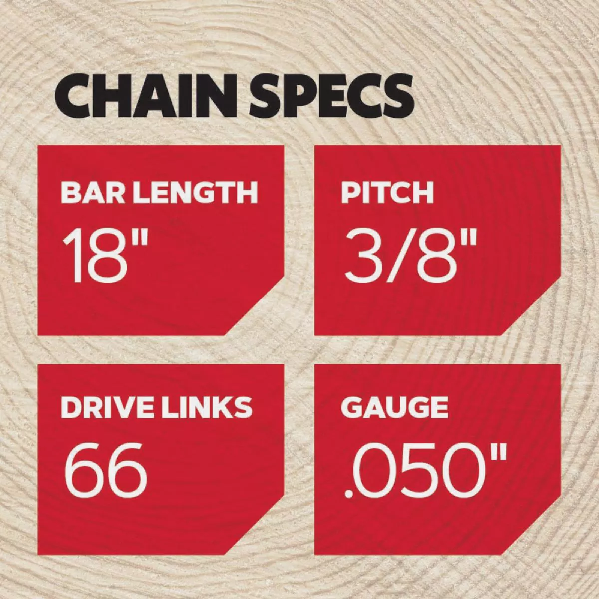 Oregon E66 PowerCut Saw Chain for 18in. Bar - 66 Drive Links - fits Stihl, Echo Poulan, Homelite, McCulloch and others - photo 7