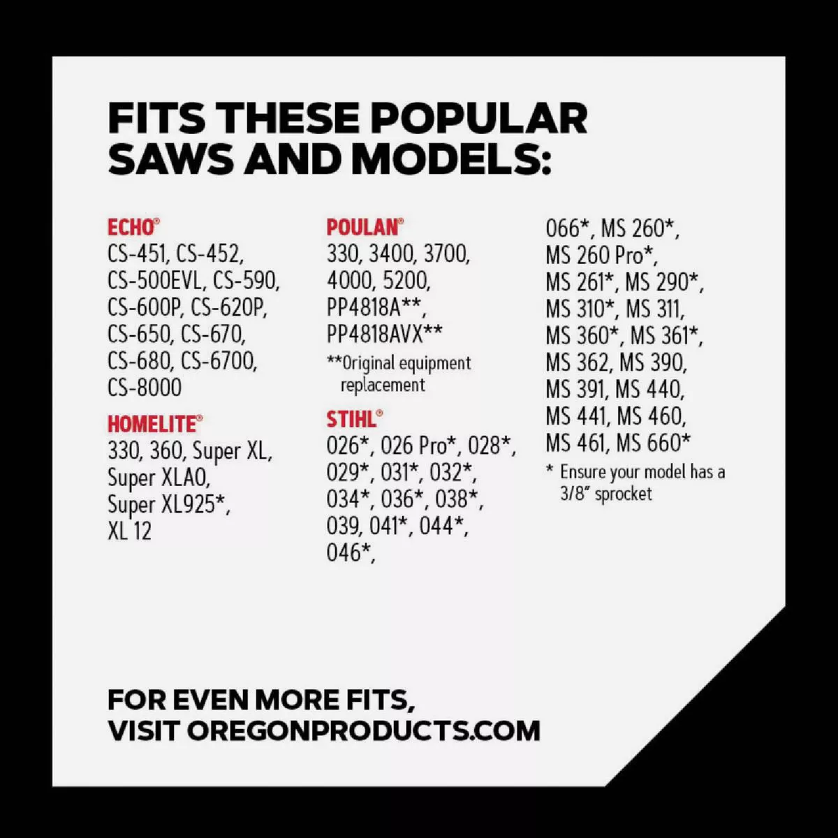 Oregon E66 PowerCut Saw Chain for 18in. Bar - 66 Drive Links - fits Stihl, Echo Poulan, Homelite, McCulloch and others - photo 8