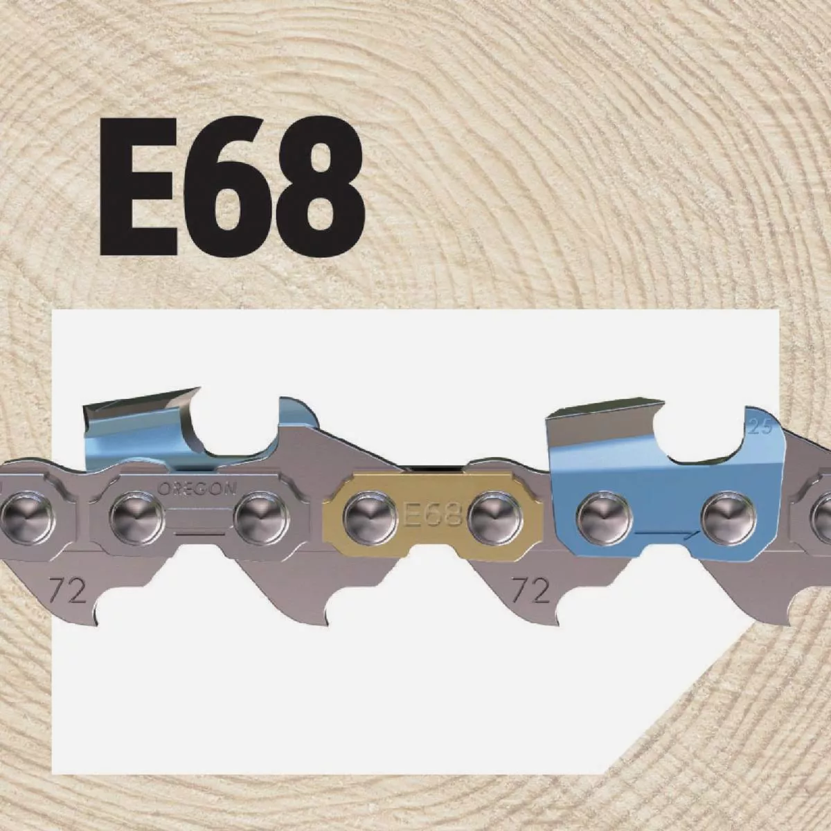 Oregon E68 PowerCut Saw Chain for 18in. Bar - 68 Drive Links - fits Husqvarna, Jonsered, Poulan, Efco, Makita and others - photo 6