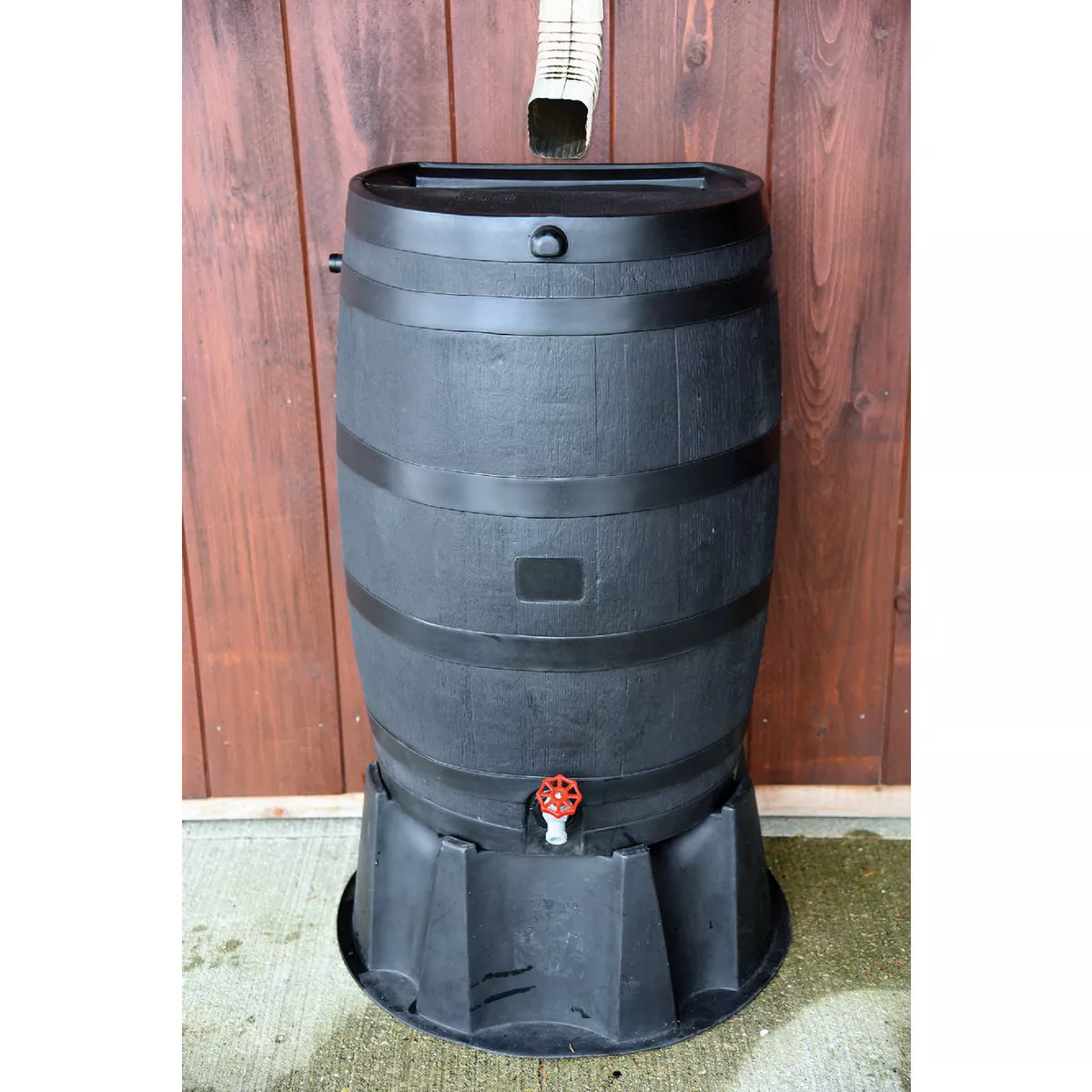 RTS Home Accents ECO 50 Gal. Black Recycled Polyethylene Rain Barrel - photo 3