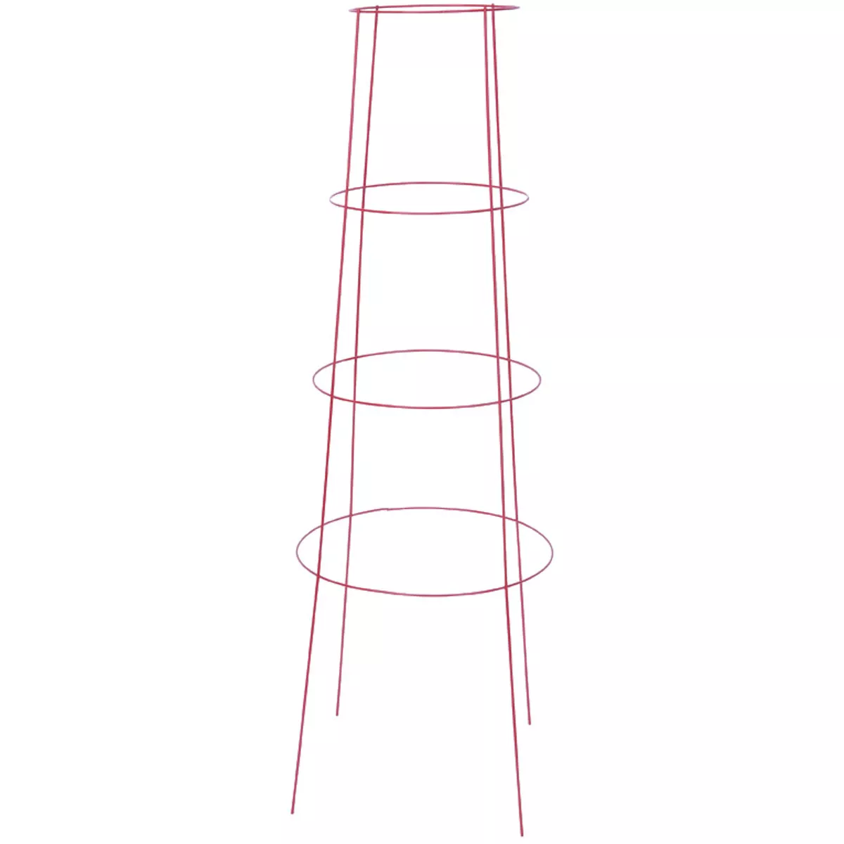 Panacea 48 In. Red Powder Coat Heavy-Duty Wire Inverted Tomato Cage