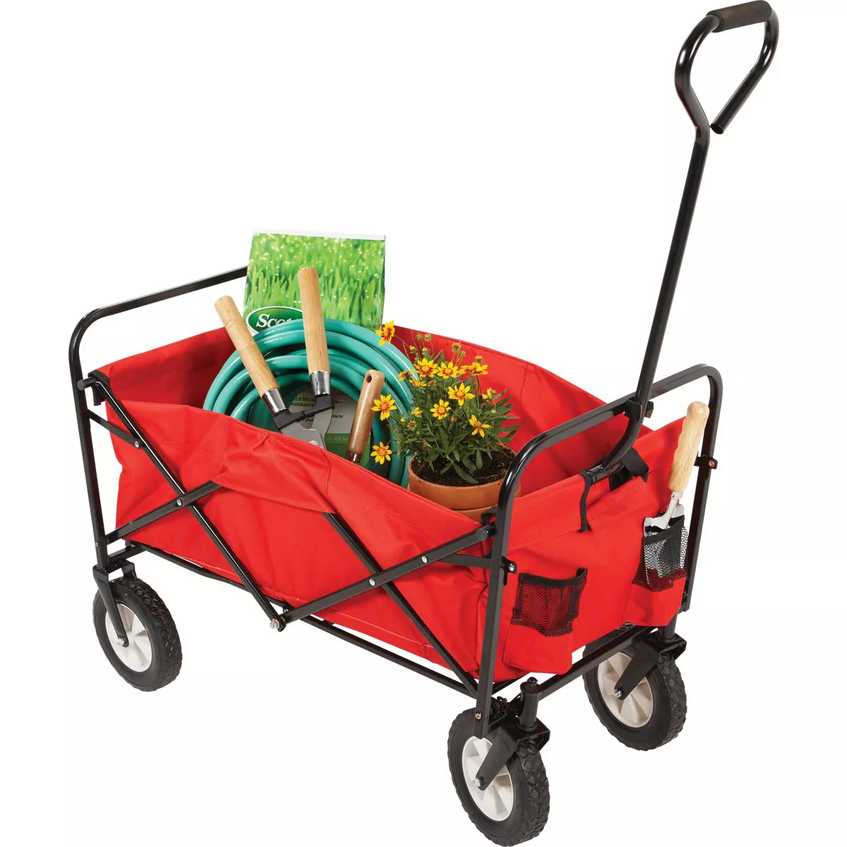 Best Garden 6 Cu. Ft. 150 Lb. Canvas Folding Garden Cart - photo 4
