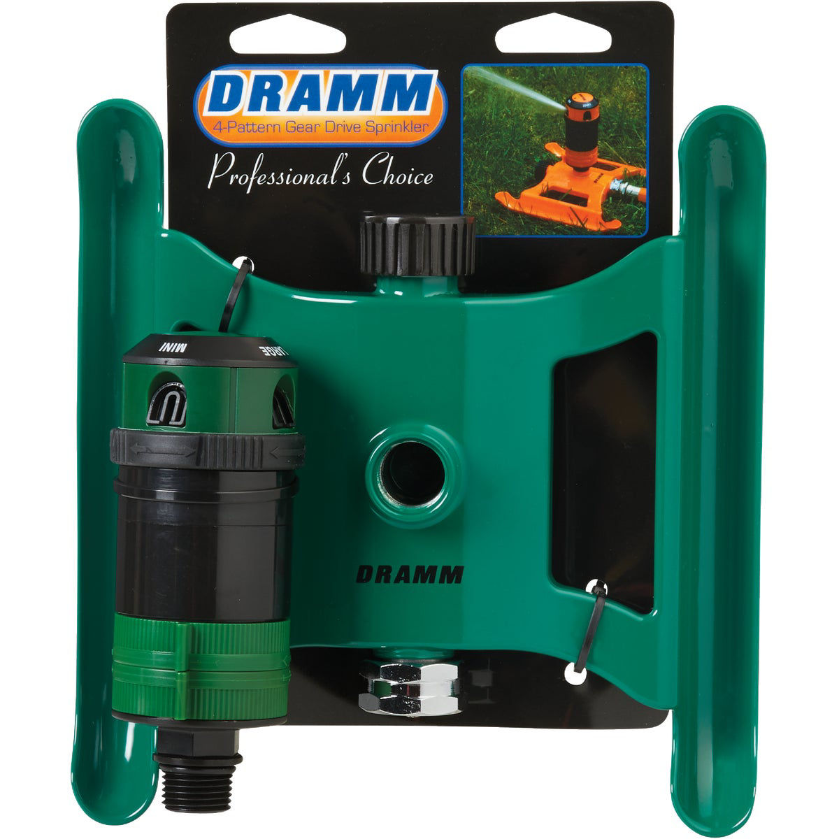 Dramm 4 Pattern Gear Sprinkler Green - Image 4