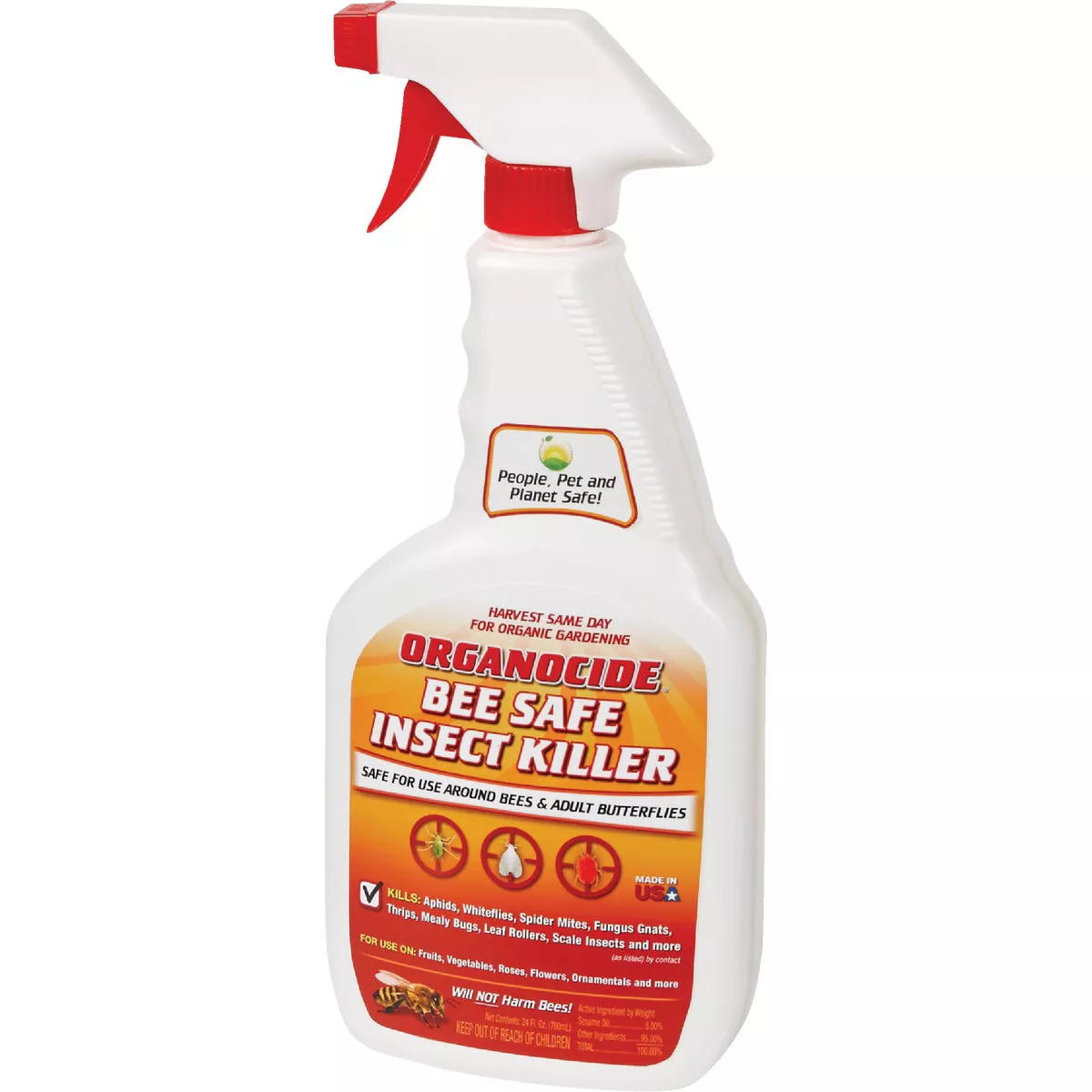 Organocide 24 Oz. Ready To Use Trigger Spray Organic Bee Safe Insect Killer - photo 2