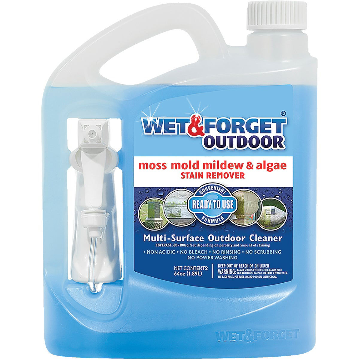 Wet & 64 Oz. Ready To Use Trigger Spray Moss, Mold, Mildew
