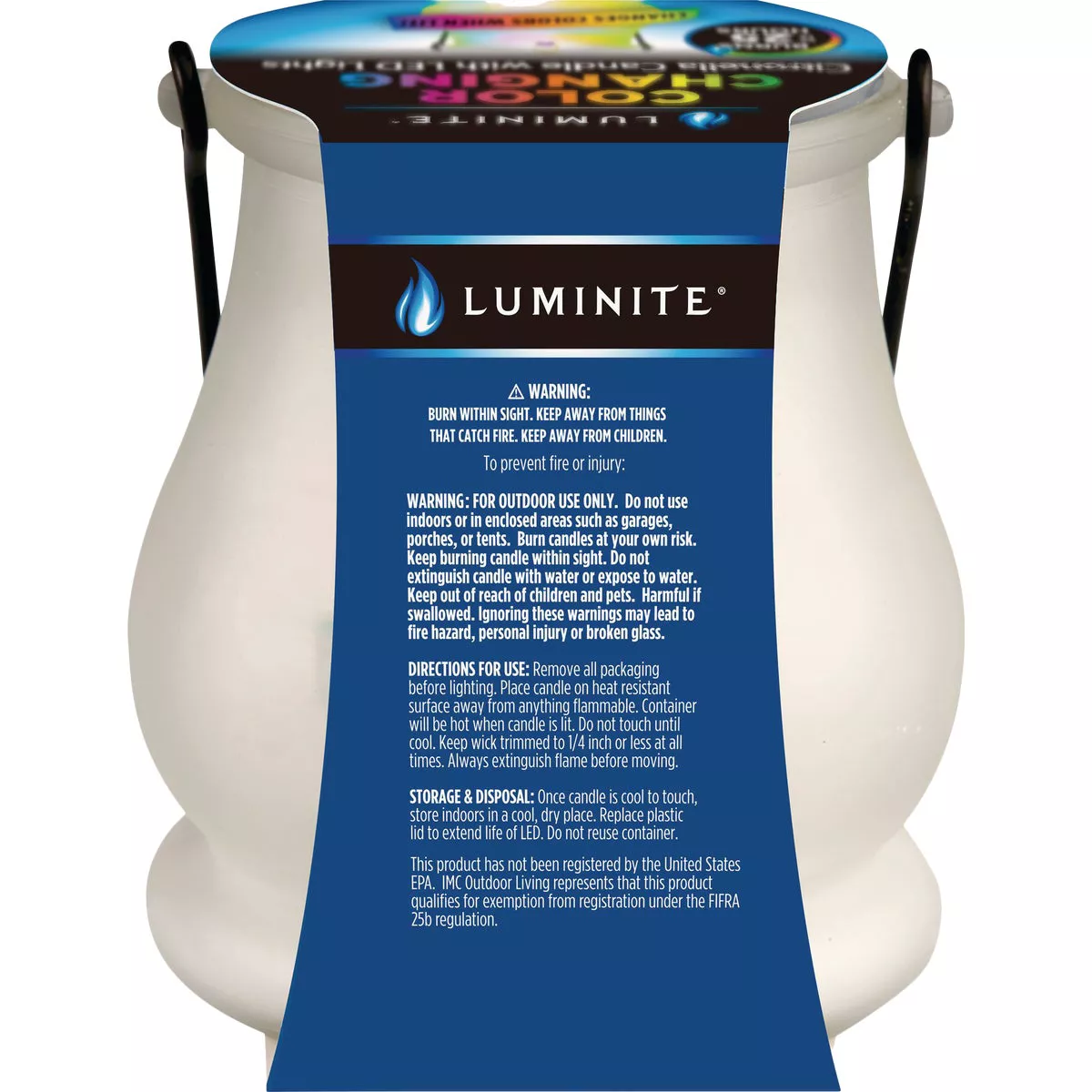 Luminite 7.1 Oz. 1-Wick Color Changing Citronella Candle - photo 3