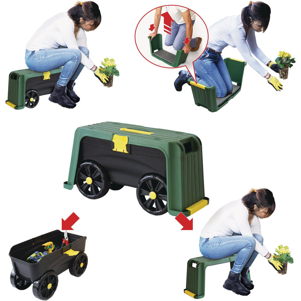 MiracleGro Roll N' Kneel Plastic Garden Kneeler Do it Best