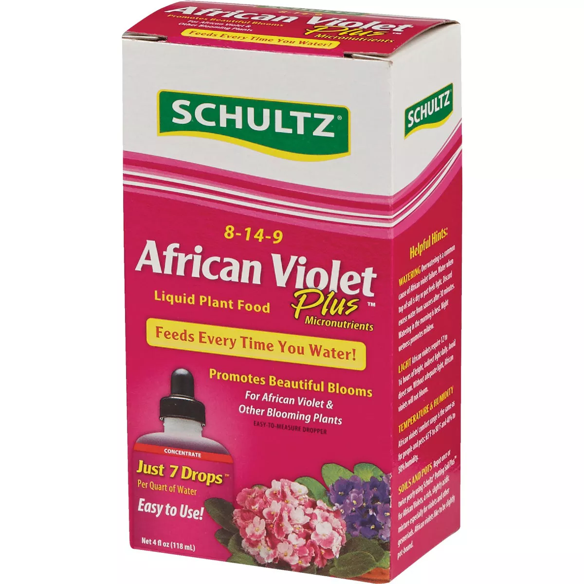 Schultz 4 Oz. Concentrate 8-14-9 African Violet Liquid Plant Food Plus - photo 3