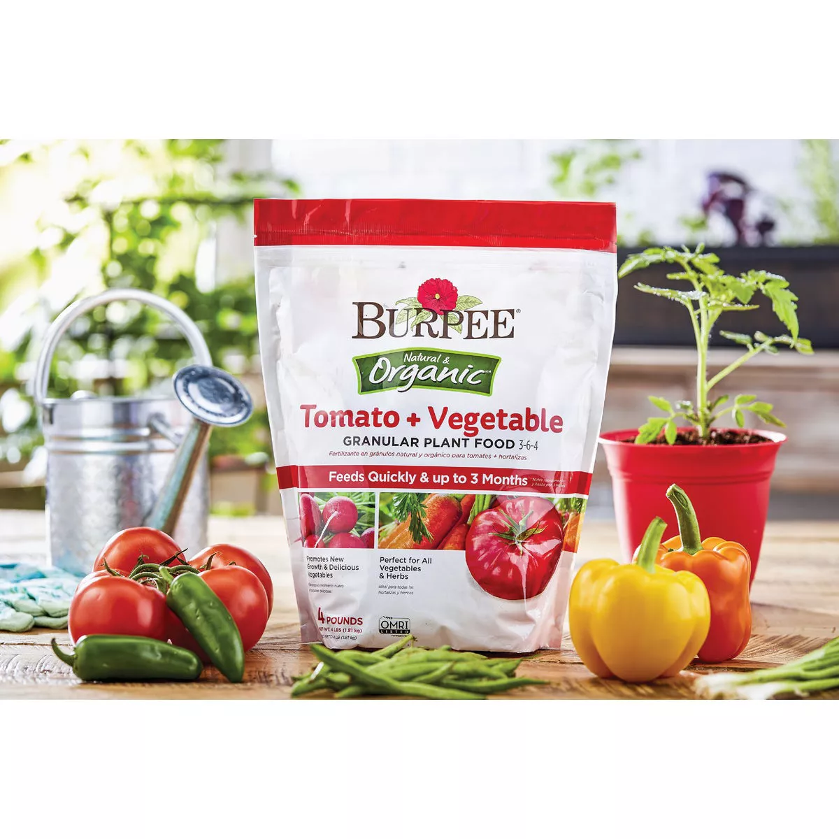 Burpee Natural & Organic 4 Lb. 3-6-4 Tomato + Vegetable Dry Plant Food - photo 2