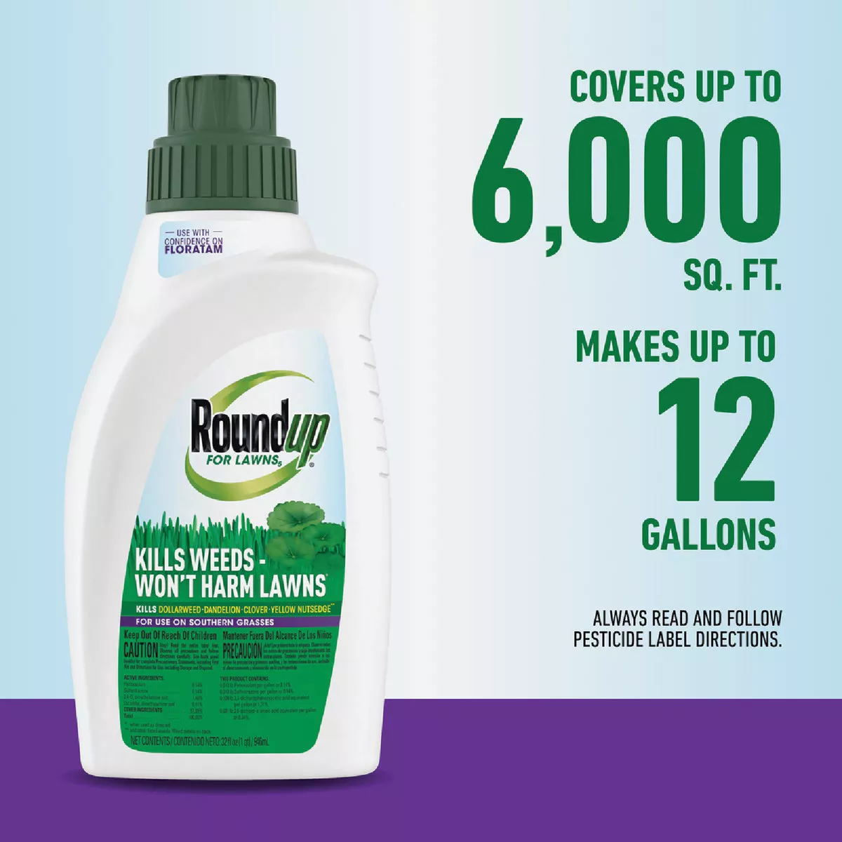 Roundup For Lawns 32 Oz. Concentrate Southern Formula Weed Killer - photo 6