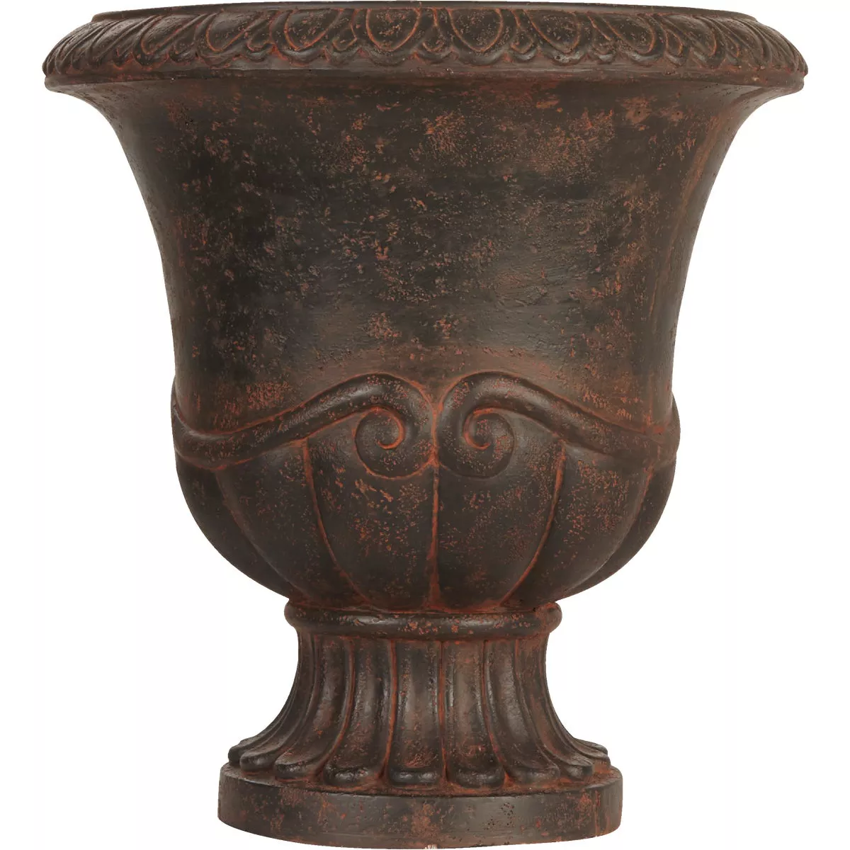 Best Garden 17 In. H. x 16 In. Dia. Cast Resin & Fiberglass Bronze Urn - photo 2