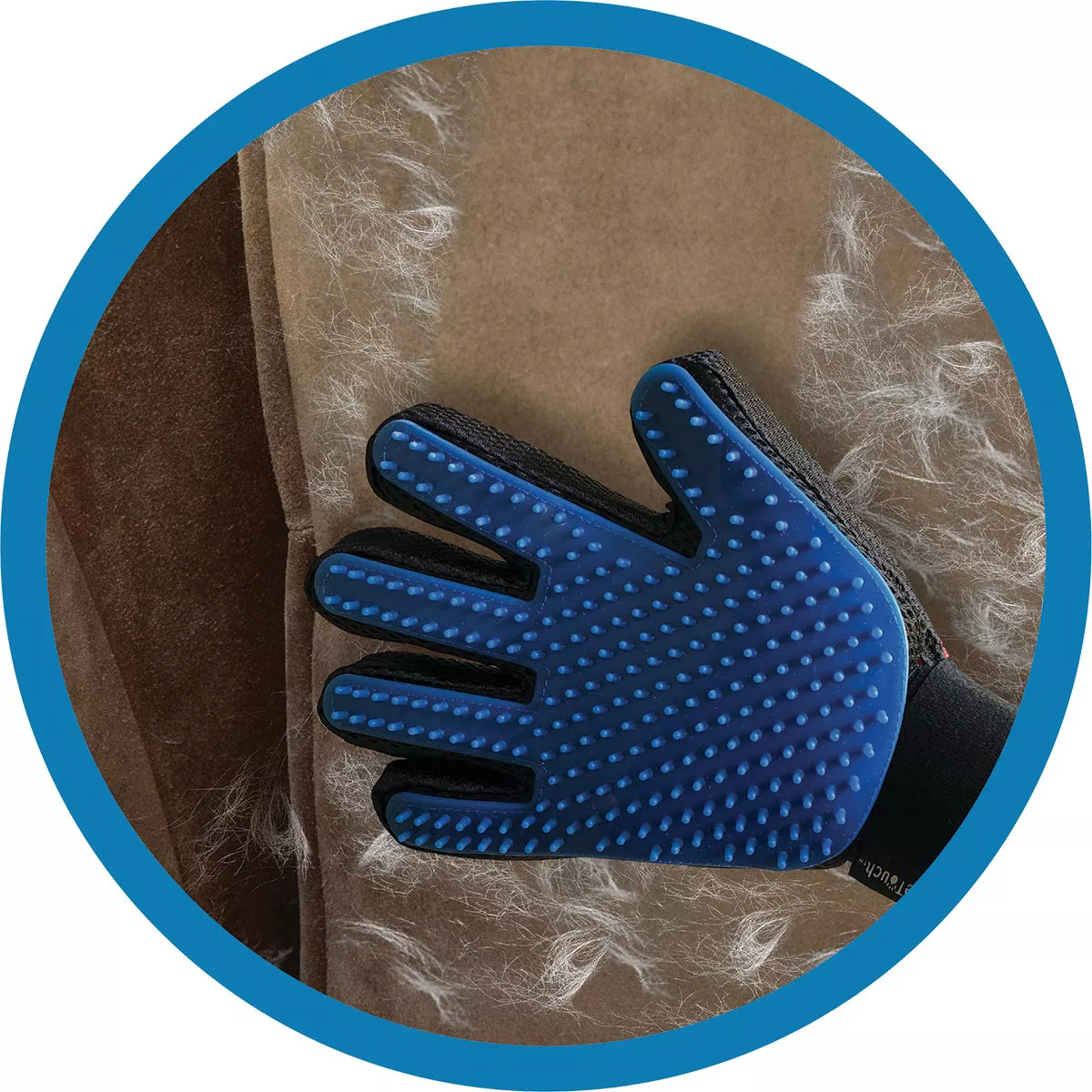 True Touch 2-In-1 Silicone Tip Five Finger Deshedding Pet Glove - photo 6