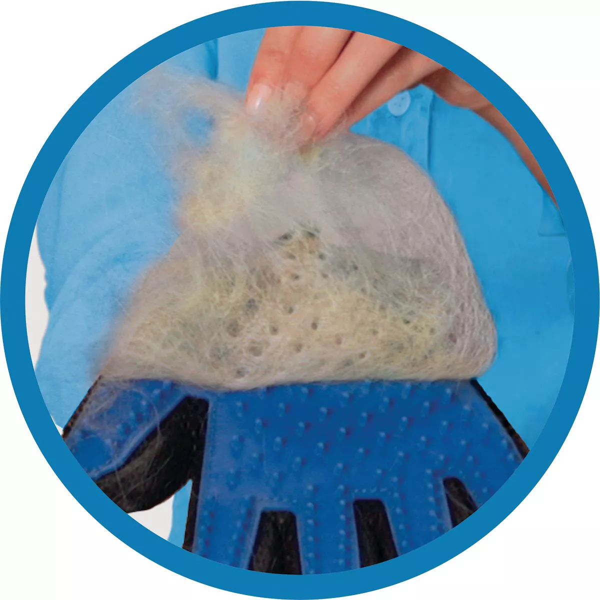 True Touch 2-In-1 Silicone Tip Five Finger Deshedding Pet Glove - photo 8