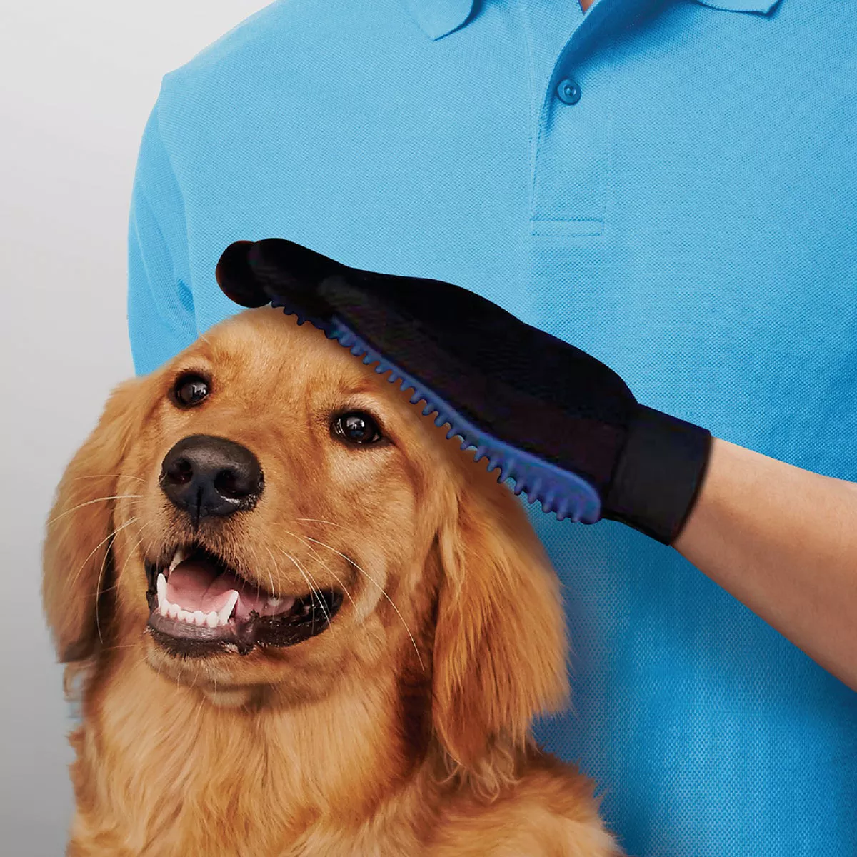 True Touch 2-In-1 Silicone Tip Five Finger Deshedding Pet Glove - photo 9