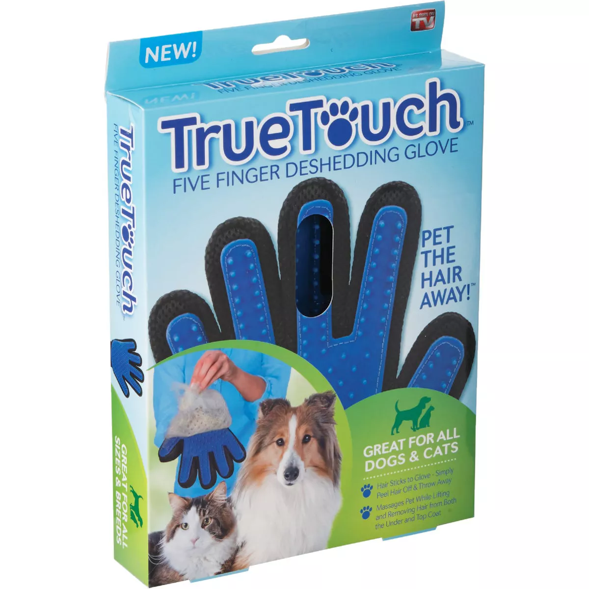 True Touch 2-In-1 Silicone Tip Five Finger Deshedding Pet Glove - photo 4