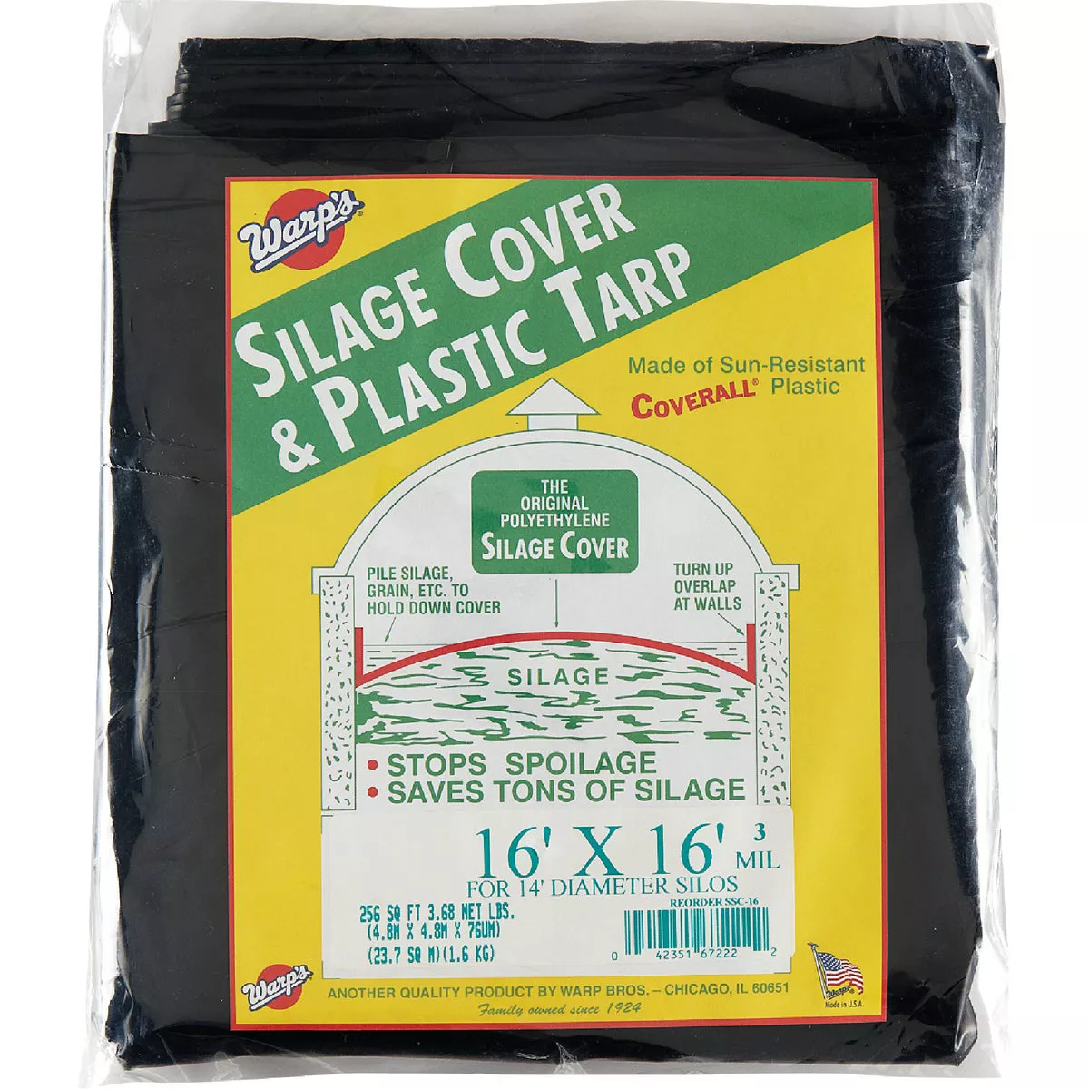 Warp's 16 Ft. X 16 Ft. Coverall Polyethylene 3 Mil. Silage Cover