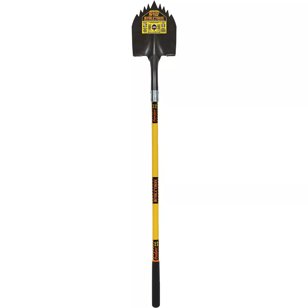 Structron S600 Power 48 In. Fiberglass Handle Notched Round Point Shovel