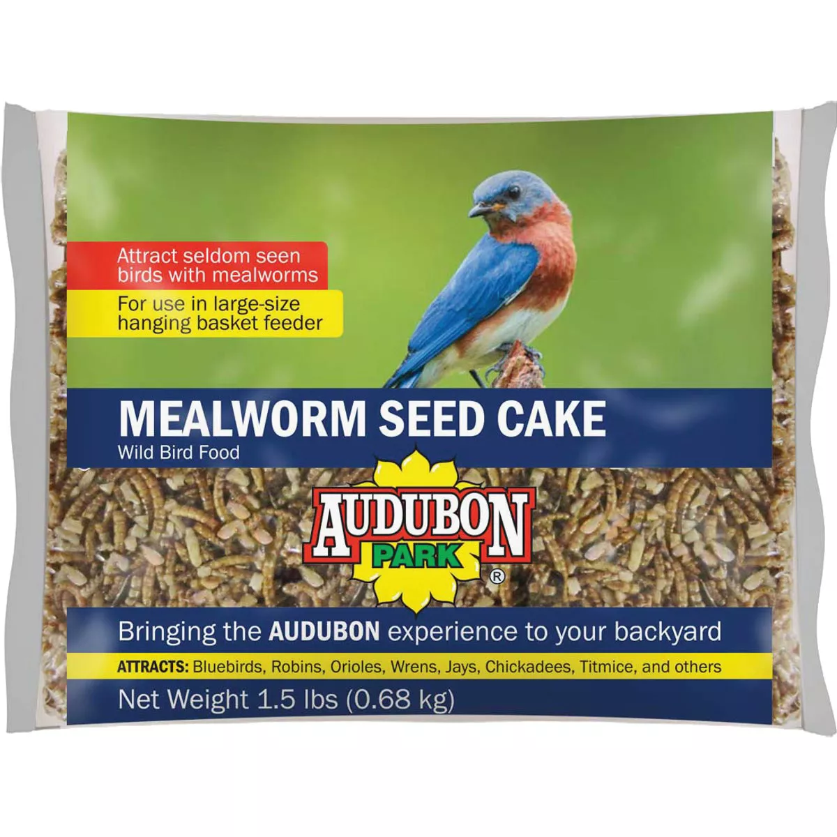 Audubon Park 1.5 Lb. Mealworm Wild Bird Seed Cake