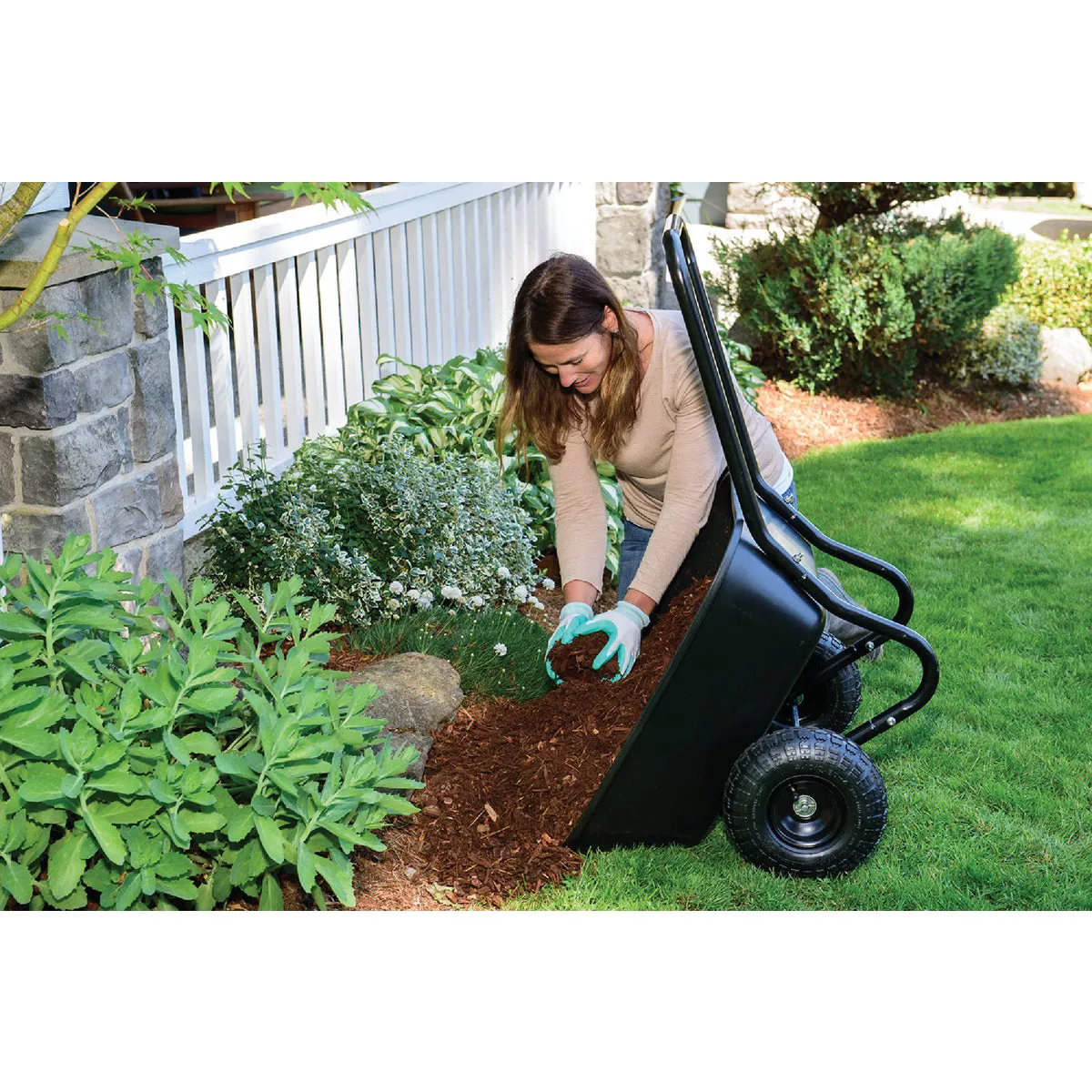 Marathon 3.5 Cu. Ft. Poly Wheelbarrow - photo 3