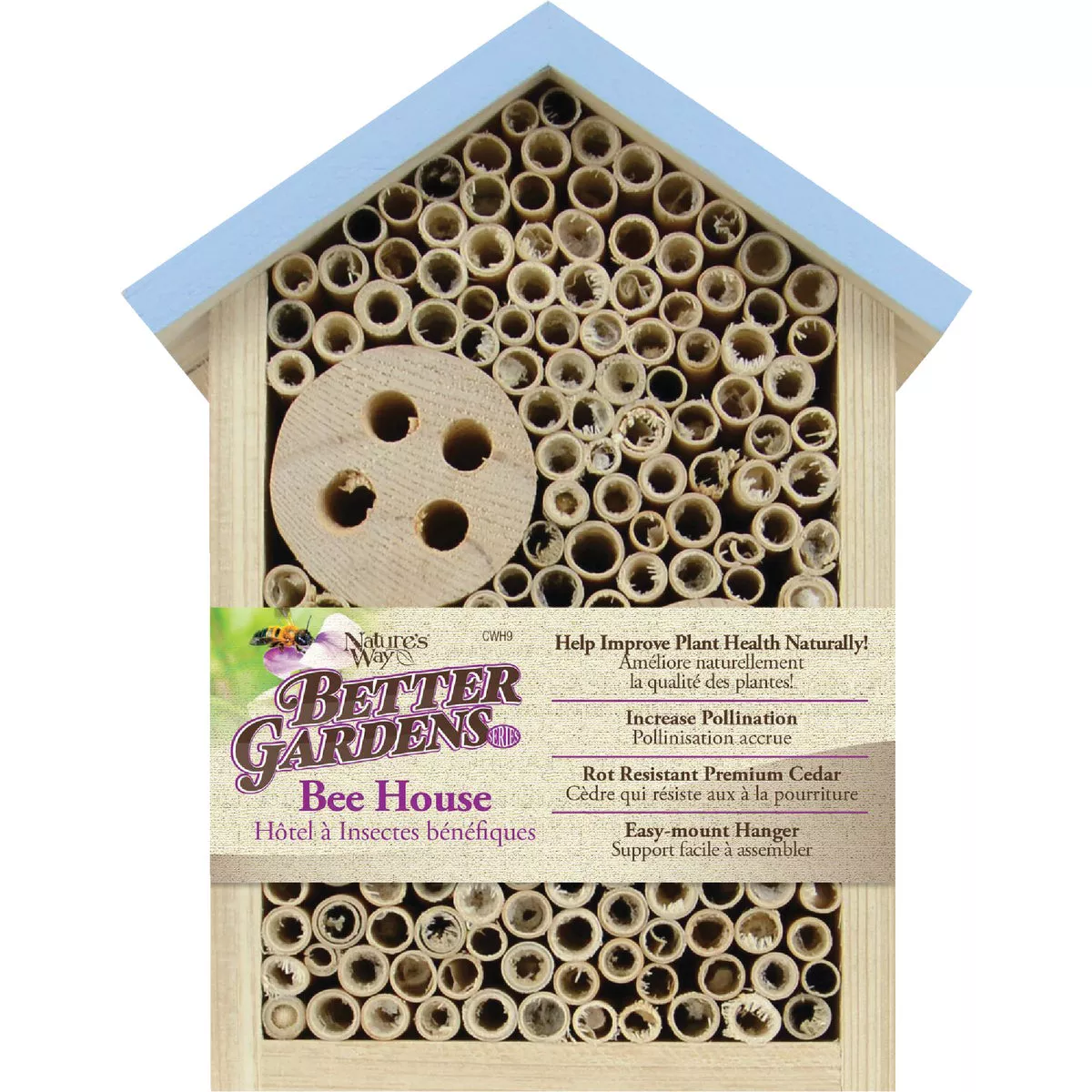 Nature's Way 5.5 In. W. x 8 In. H. x 3.75 In. D. Cedar Bee House - photo 2
