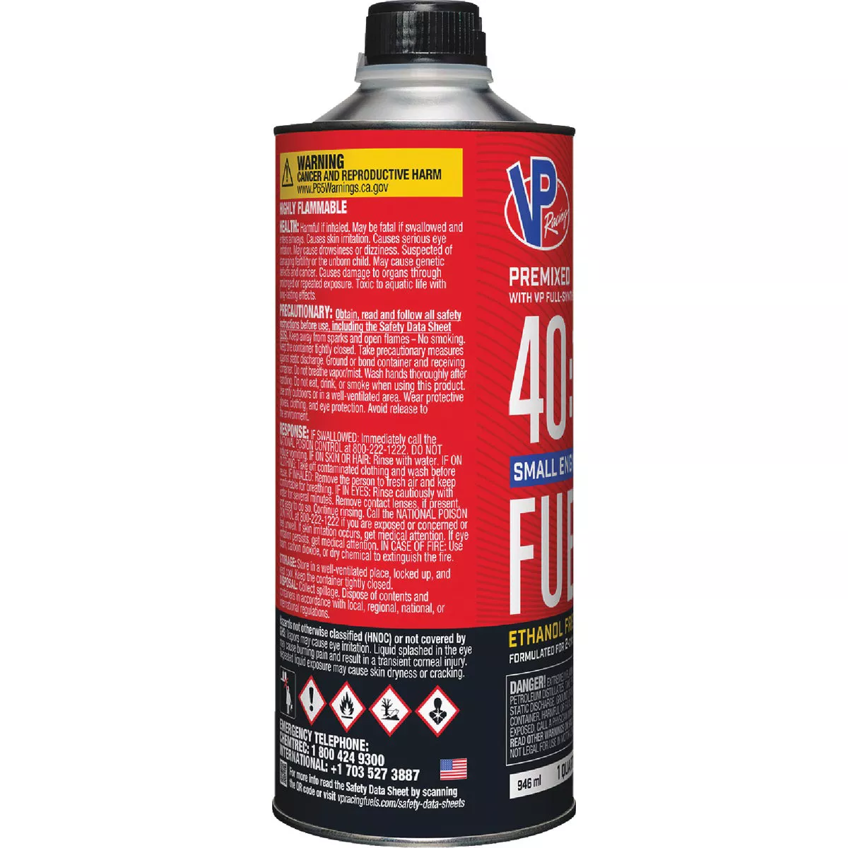 VP Racing Fuels 32 Oz. 40:1 Ethanol-Free Gas & Oil Pre-Mix - photo 2