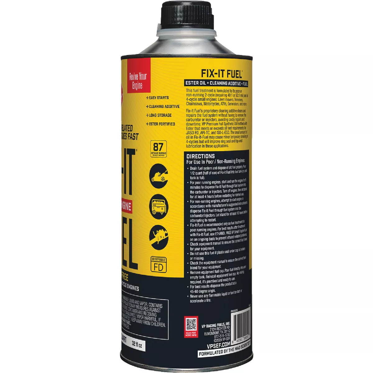 VP Racing Fuels 32 Oz. Fix-It Fuel System Cleaner with Mechanic In-a-Bottle - photo 4