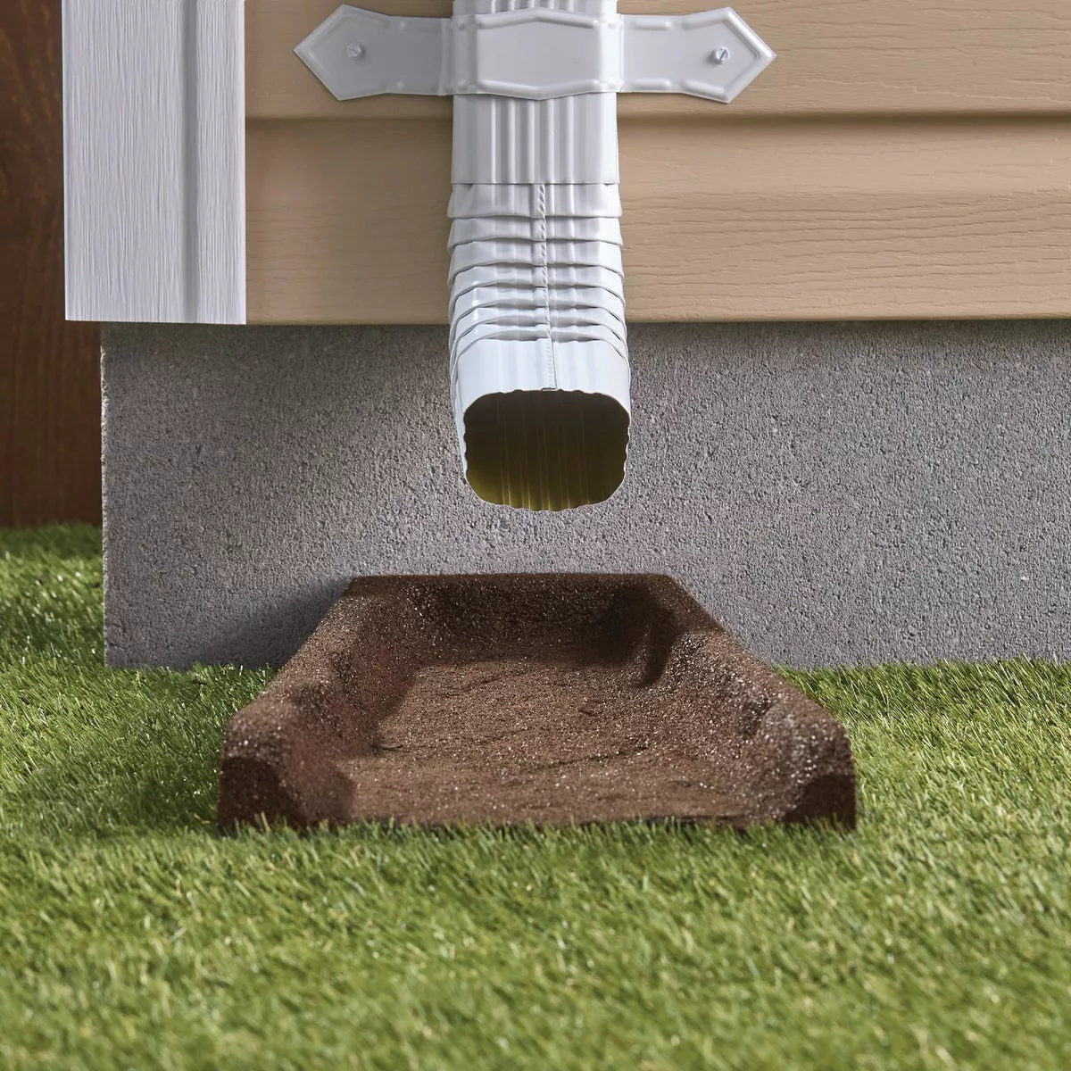 GroundSmart Brown Rubber Splash Block - photo 5