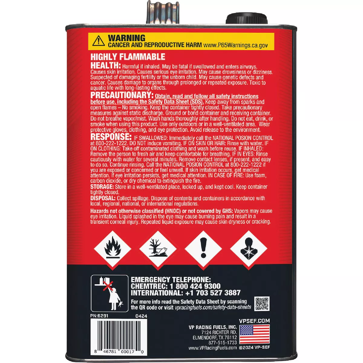 VP Racing Fuels 1 Gal. 40:1 Ethanol-Free Gas & Oil Pre-Mix - photo 4