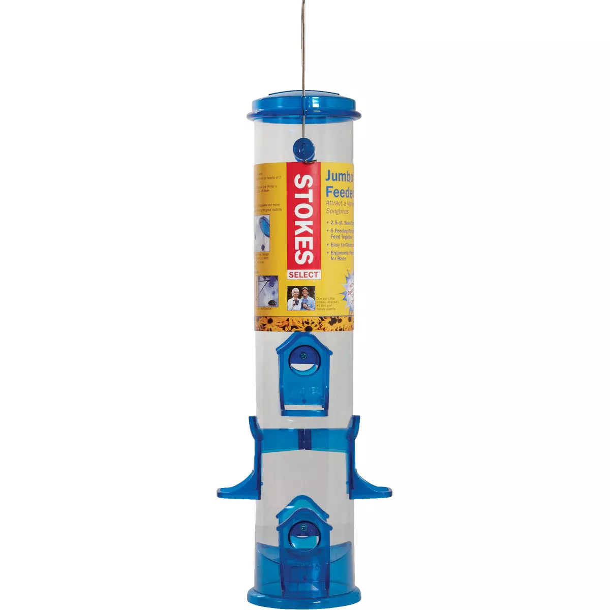Stokes Select Blue Plastic 3.2 Lb. Capacity Jumbo Tube Bird Feeder - photo 2