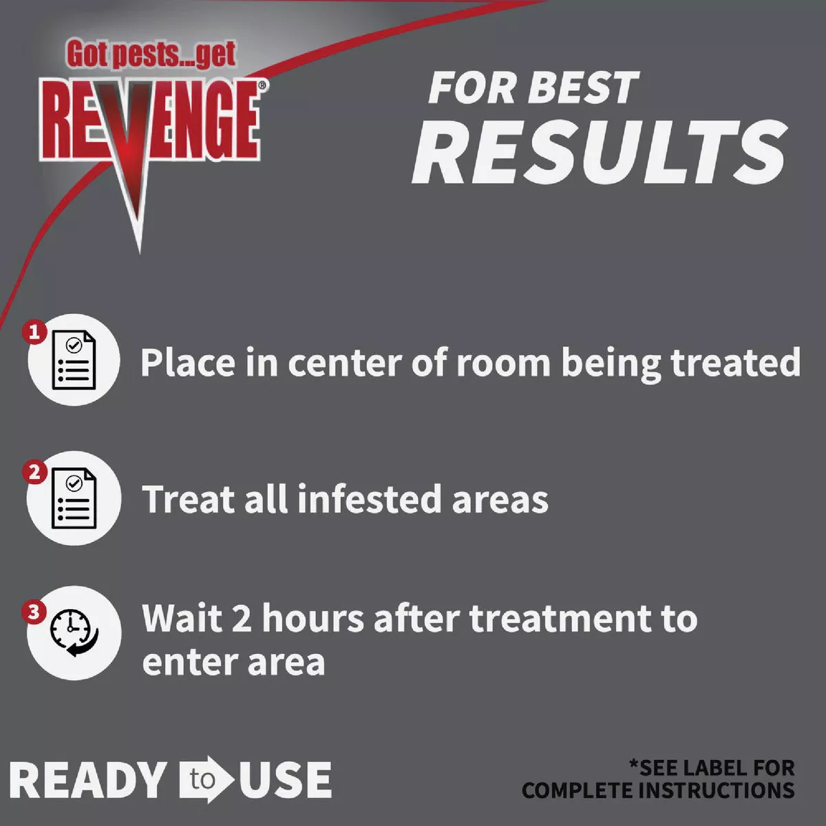 REVENGE 2 Oz. Dual Action Bedbug Indoor Insect Fogger (3-Pack) - photo 7