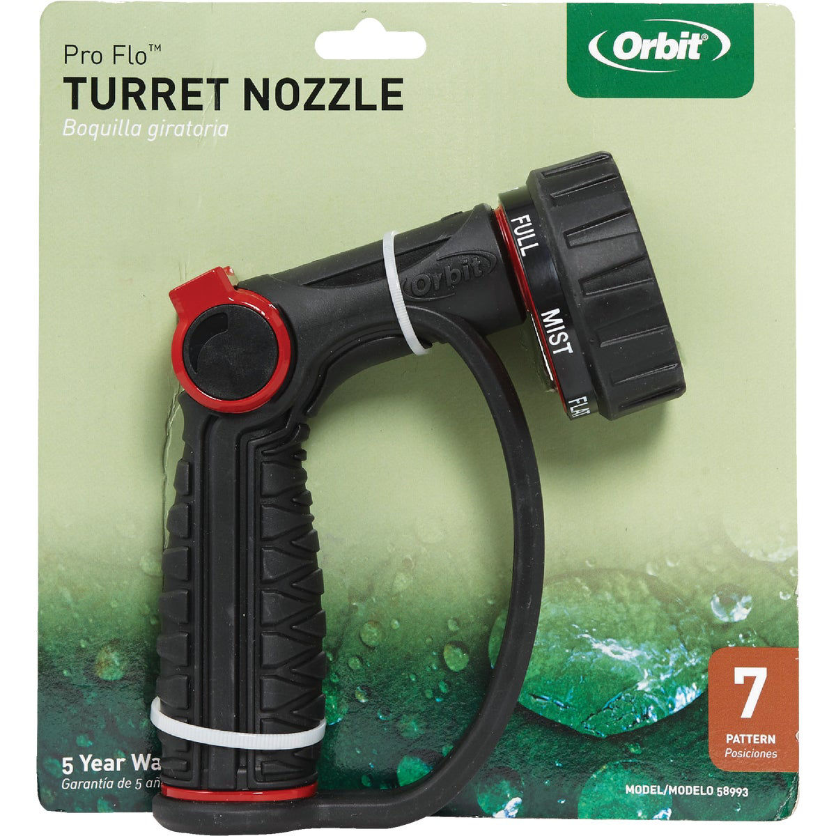 Orbit 7-Pattern Pro Flo Thumb Control Spray Nozzle - Thumbnail 3