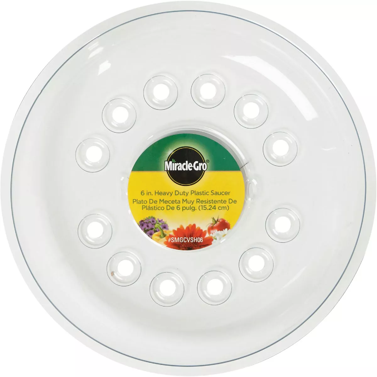 Gardener's Blue Ribbon Saucer Plus 6 In. Clear Plastic Flower Pot Saucer - photo 2