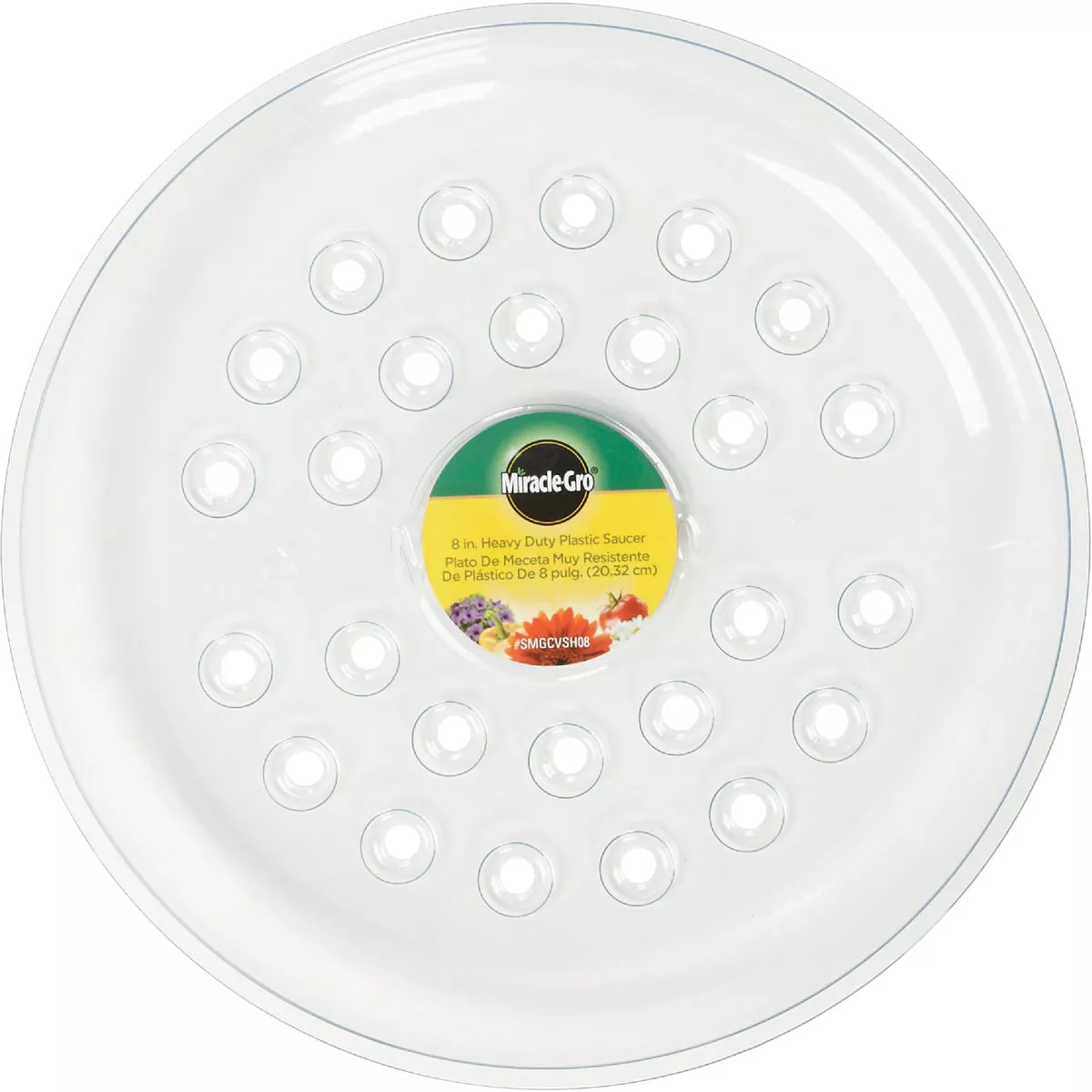 Gardener's Blue Ribbon Saucer Plus 8 In. Clear Plastic Flower Pot Saucer - photo 2