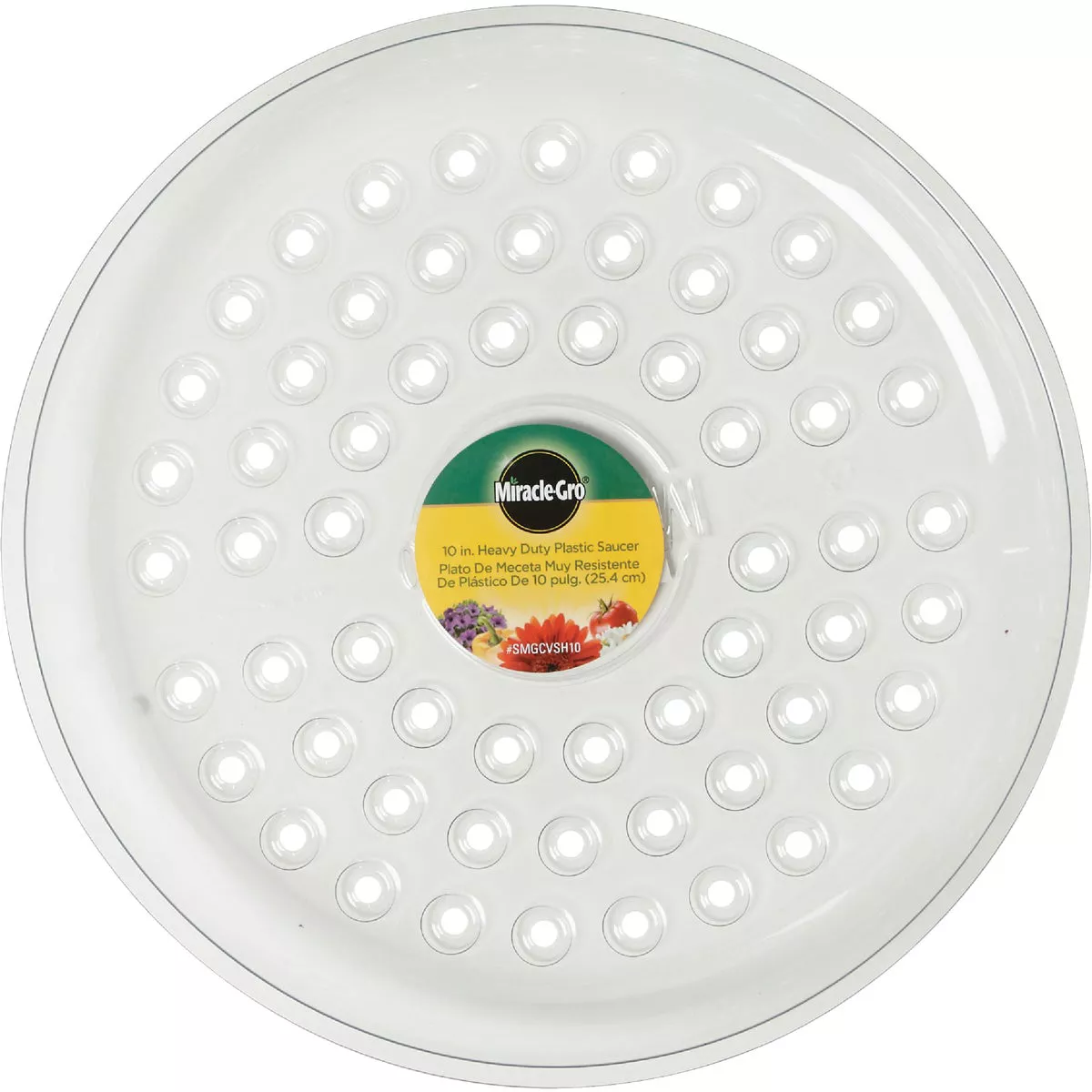 Gardener's Blue Ribbon Saucer Plus 10 In. Clear Plastic Flower Pot Saucer - photo 2