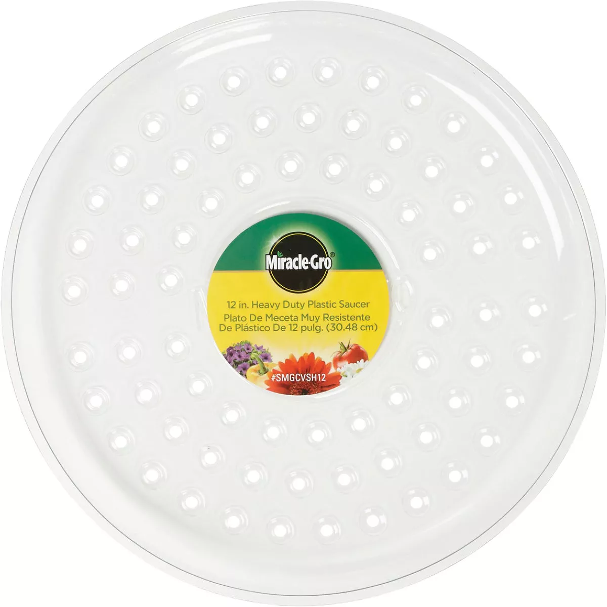 Gardener's Blue Ribbon Saucer Plus 12 In. Clear Plastic Flower Pot Saucer - photo 2