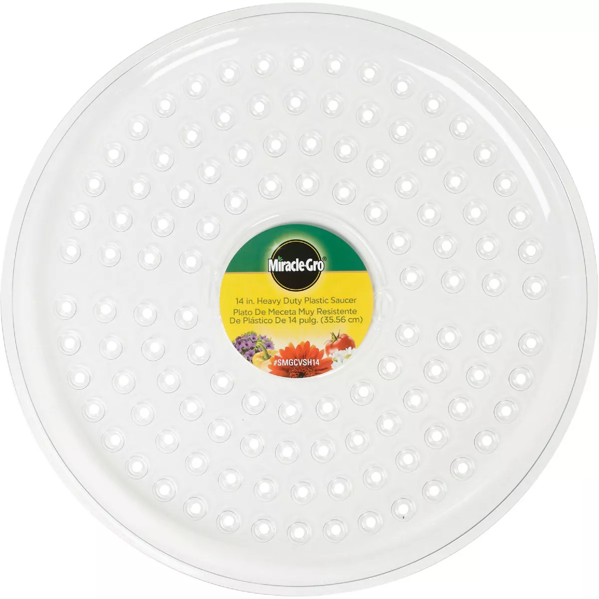 Gardener's Blue Ribbon Saucer Plus 14 In. Clear Plastic Flower Pot Saucer - photo 2